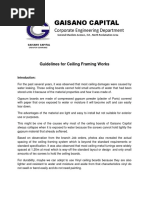 Guidelines For Ceiling Framing Works