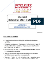 BA 1003 Business Mathematics