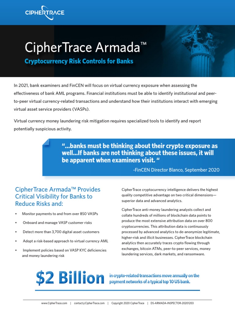 Ciphertrace - DS Armada Inspector 20201203 | PDF | Money Laundering |  Cryptocurrency