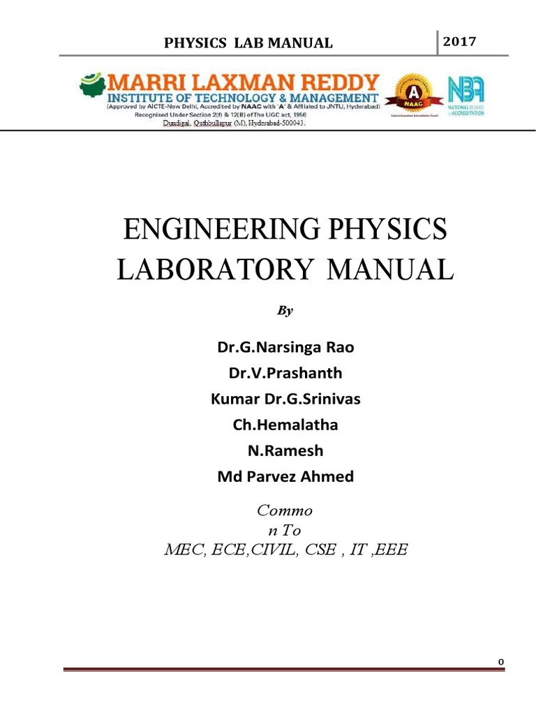 Lab Manual Physics PDF Capacitor Electrical Network