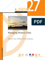 Managing Historic Cities. Gérer Les Villes Historiques