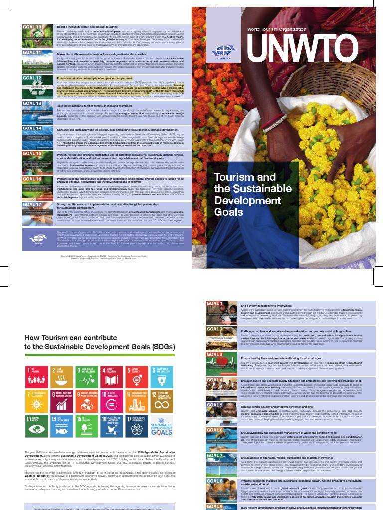 Tourism and The Sustainable Development Goals | PDF | Sustainability ...