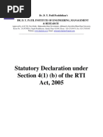 RTI Statutory Declaration