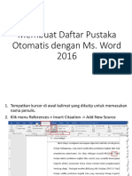 K 12 Membuat Daftar Pustaka Otomatis Dengan MS Word 2016-2021