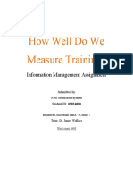 How Well Do We Measure Training?: Information Management Assignment