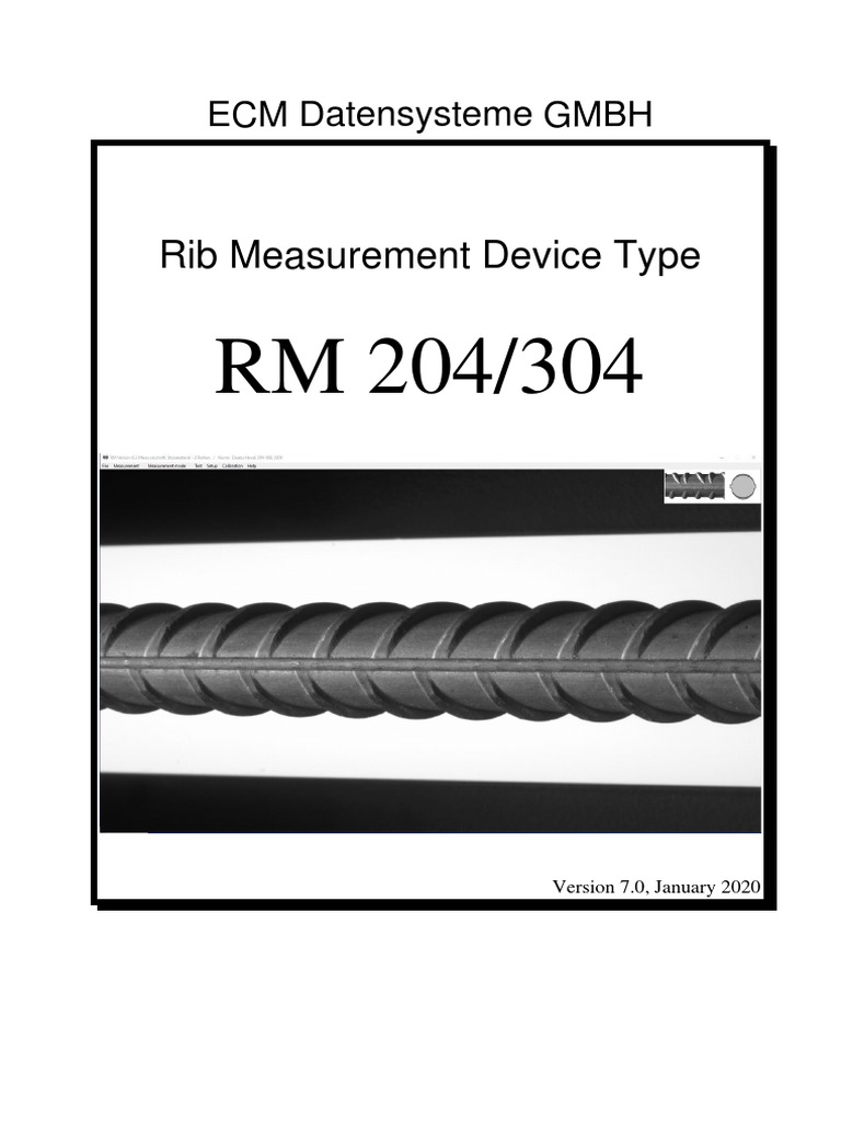 Rib Measurement Device Type: ECM Datensysteme GMBH | PDF | Calibration ...