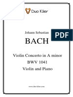 Bach's Violin Concerto in A minor BWV 1041