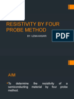 Topic: Resistivity by Four Probe Method