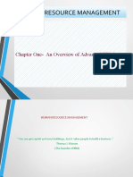 Human Resource Management: Chapter One-An Overview of Advanced HRM