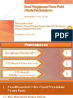 Optimalisasi Penggunaan Power Point Sebagai Media Pembelajaran