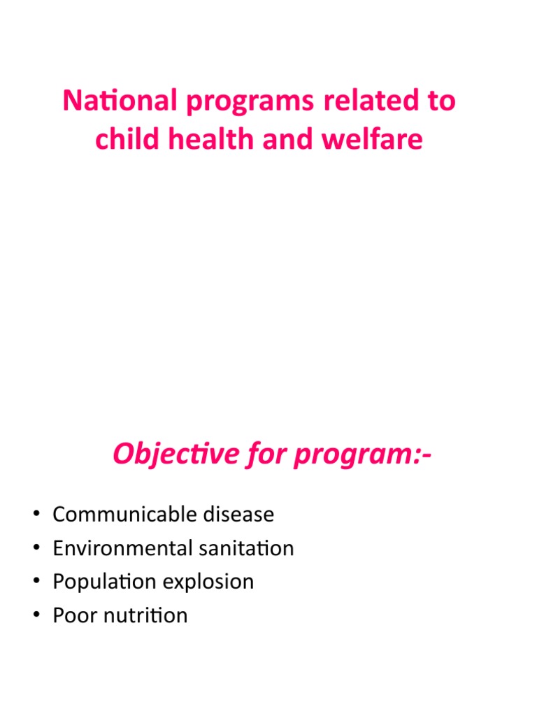 National Programs Related To Child Health and Welfare | PDF | World ...