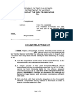 Counter-Affidavit: Office of The City Prosecutor
