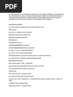 Hypothesis Testing Assignment