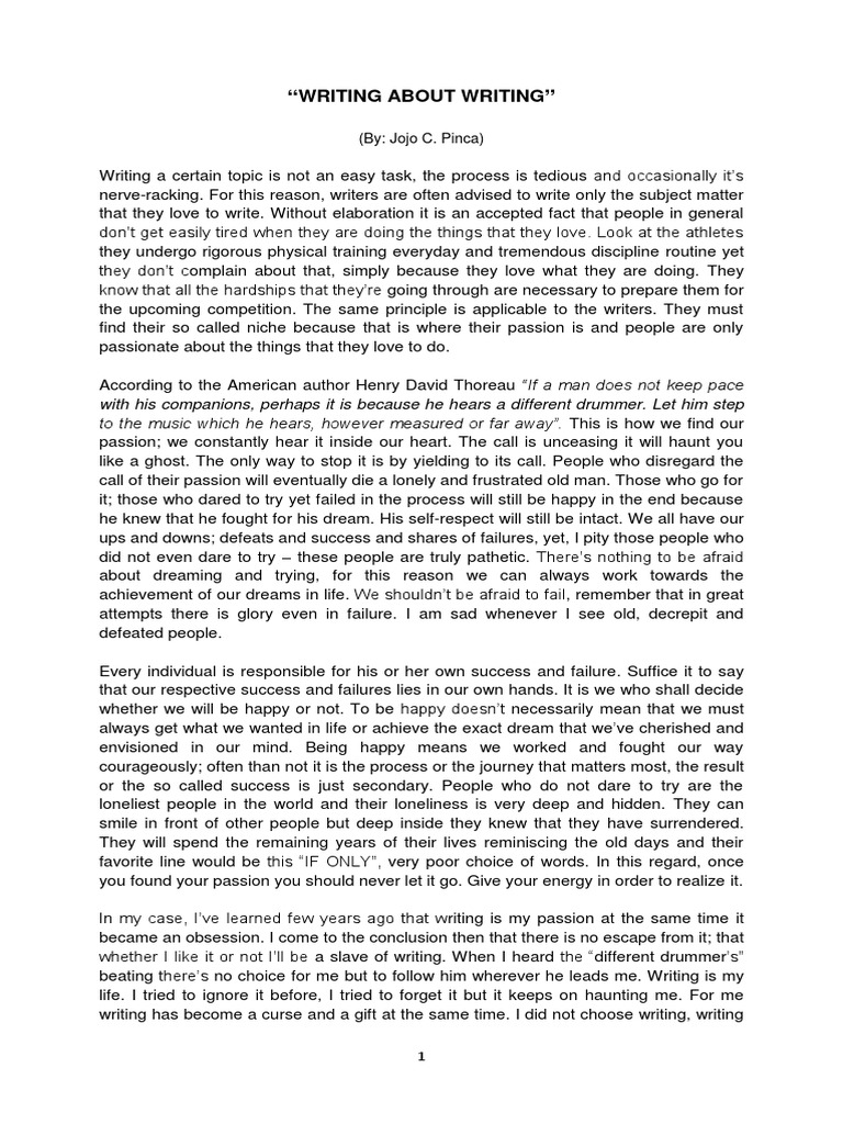 Writing about writing pdf diary writers
