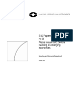 BIS Papers: Fiscal Issues and Central Banking in Emerging Economies