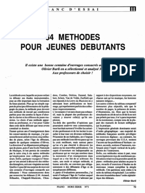 Comparatifs Méthodes de Piano, PDF, Clef (musique)