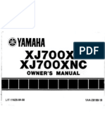 XJ700X Owners Manual