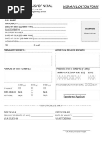 The Embassy of Nepal: Visa Application Form