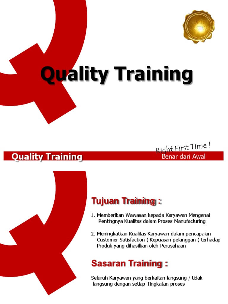 Qualitytraining 130524004259 Phpapp01 | PDF | Bisnis