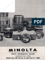 Minolta Price List 1964