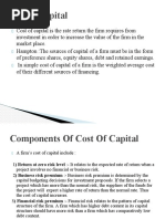 Cost of Capital