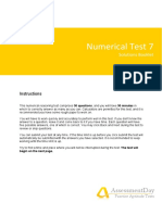 Numerical Test 7: Assessmentday