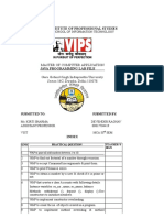 VIPS MCA Lab File on Java Programming Concepts