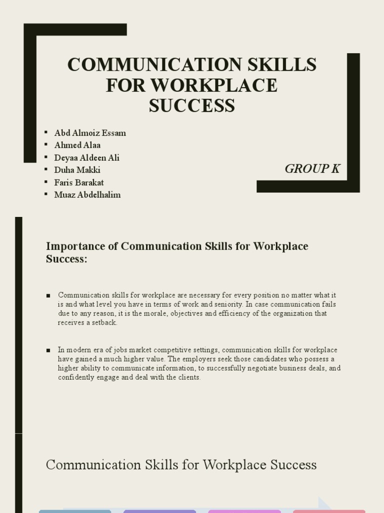 COMMUNICATION SKILLS IN THE WORKPLACE PDF visual data 7