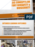 Basic Concepts On Laboratory Biosafety & Biosecurity: Marilou O. Honculada, RMT, M A Liceo de Cagayan University