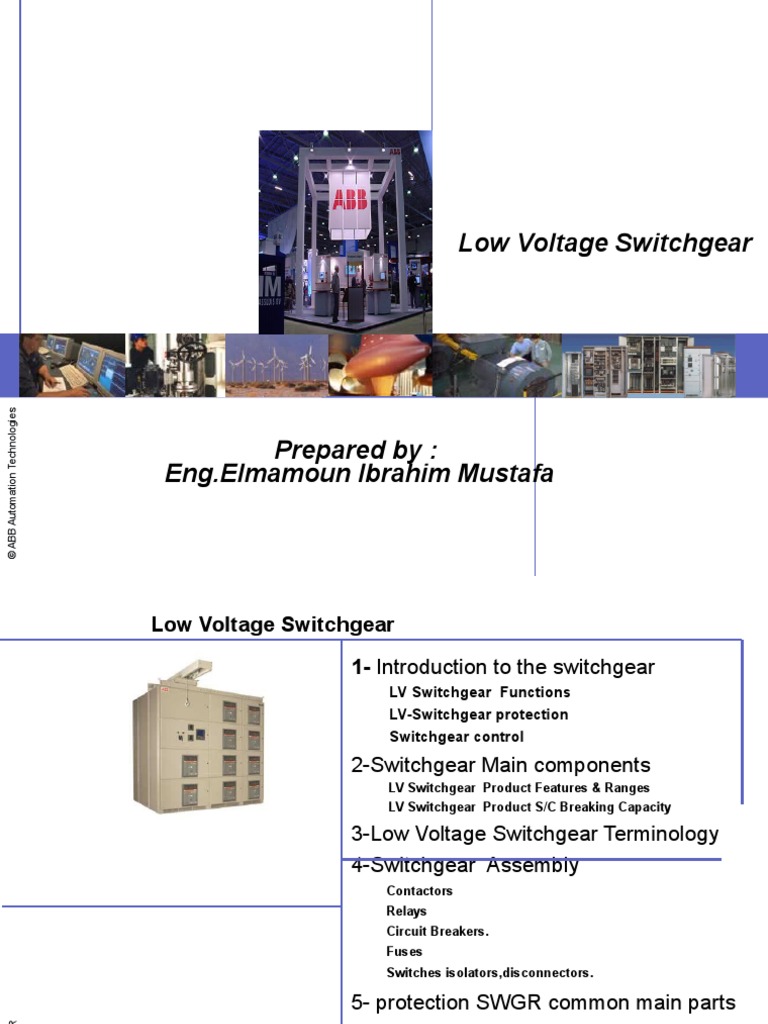 Low Volt Switchgear | PDF | Relay | Fuse (Electrical)