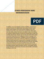 Elaborasi Pemahaman - Pendidikan Yang Memerdekakan