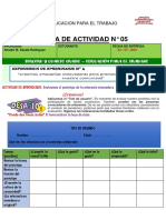 EPT. 3° y 4° HOJA DE ACTIVIDAD N ° 5