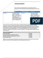 Product Life Cycle Announcement: Current SKU Description Replacement SKU Description