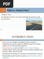 Chapter 1introduction To Transport System and Planning