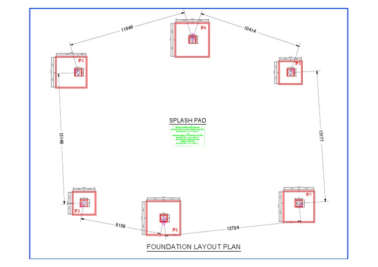 Splash Pad Foundation Layout Plan | PDF