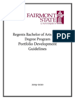 Portfolio Development Guidelines: Regents Bachelor of Arts (RBA) Degree Program