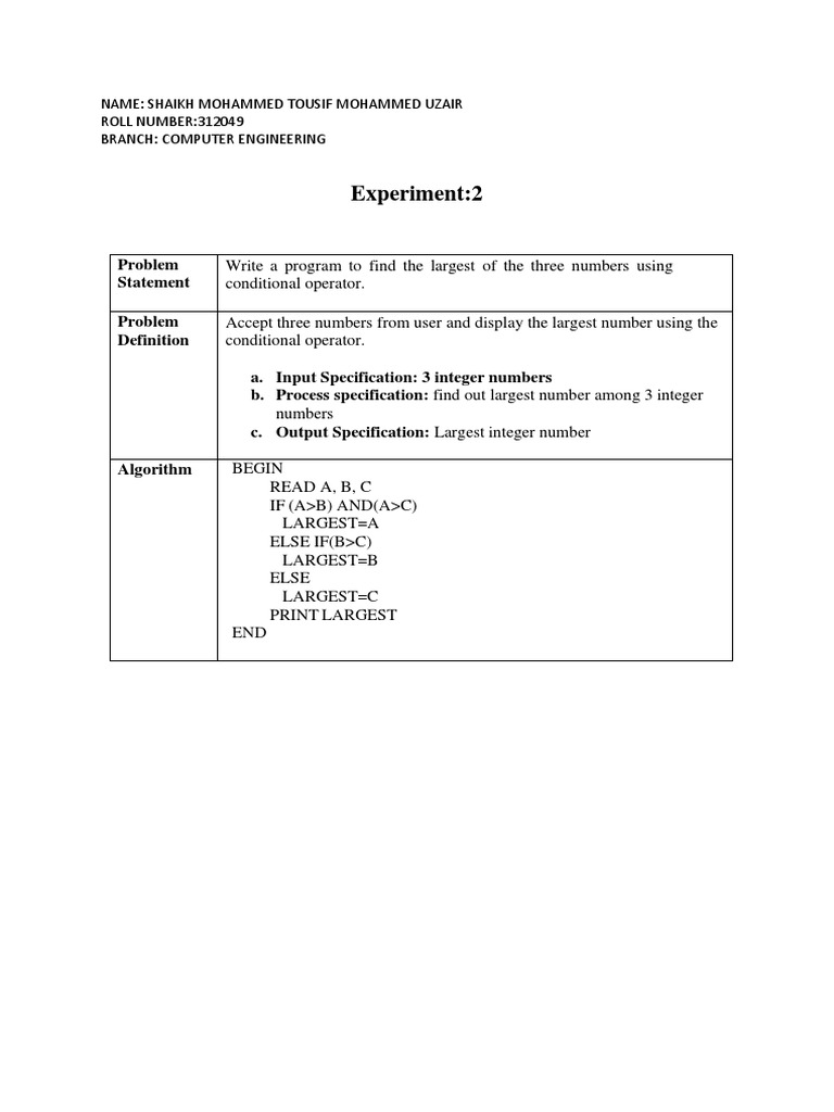 CP Exp 2 | PDF