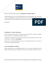 Aula 4 - Conceitos e Cálculos Das Probabilidades