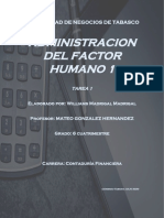 Administracion Del Factor Humano 1 Tarea 1