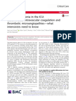 Thrombocytopenia in the ICU VINCENT 2018