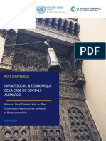 Note Stratégique _ Impact Social Et Économique de La Crise Du Covid-19 Au Maroc
