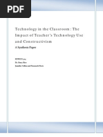 Technology in The Classroom: The Impact of Teacher's Technology Use and Constructivism