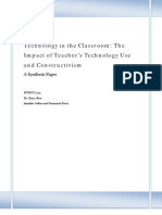 Technology in The Classroom: The Impact of Teacher's Technology Use and Constructivism