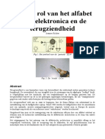 Over de Rol Van Het Alfabet in de Elektronica en de Terugziendheid