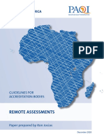 Remote Assessments: Guidelines For Accreditation Bodies