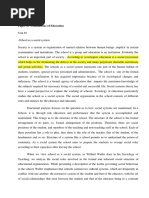 School as a Social System Explained | PDF | System | Resource