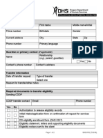 I/DD Transfer Form: Client's Information