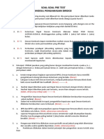 Soal Pre Test Pengawasan Direksi Dengan Jawaban