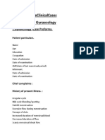 Obstetrics and Gynaecology Case Proforma