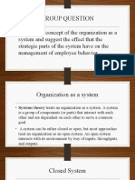 Systems in Organisational Behavior